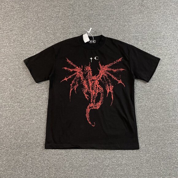 Thug Club Star And Moon Rivet Heavy Keel Print Black Short Sleeve